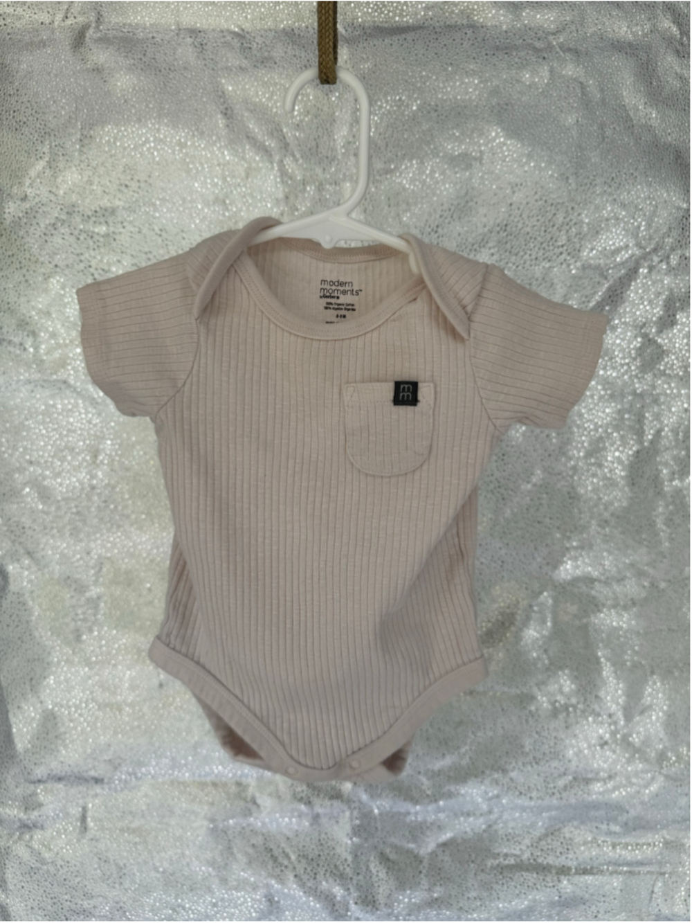 Baby Modern Moments by Gerber Bodysuit 6-9 Months Beige